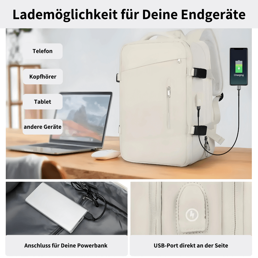 ILIPHY VoyagePack Pro - Erweiterbarer Rucksack für mehr Stauraum auf Reisen