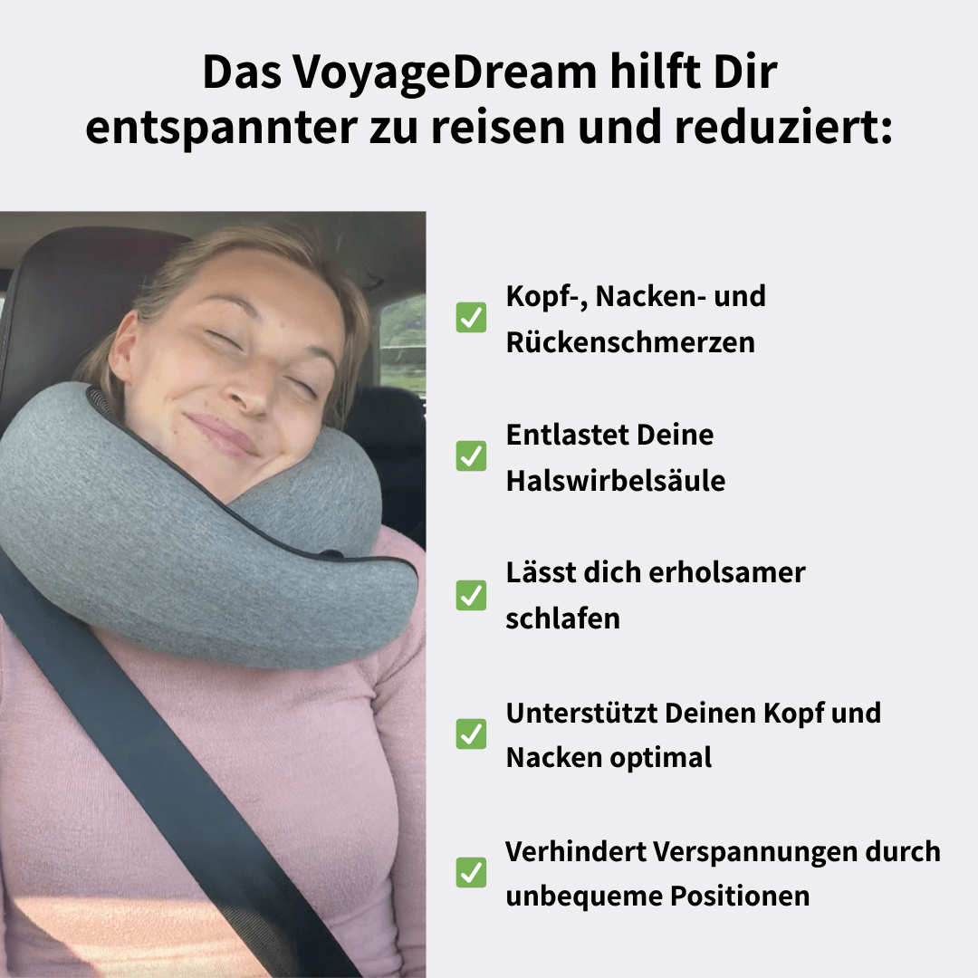 ILIPHY VoyageDream - 360° Nackenkissen für entspannte & schmerzfreie Reisen
