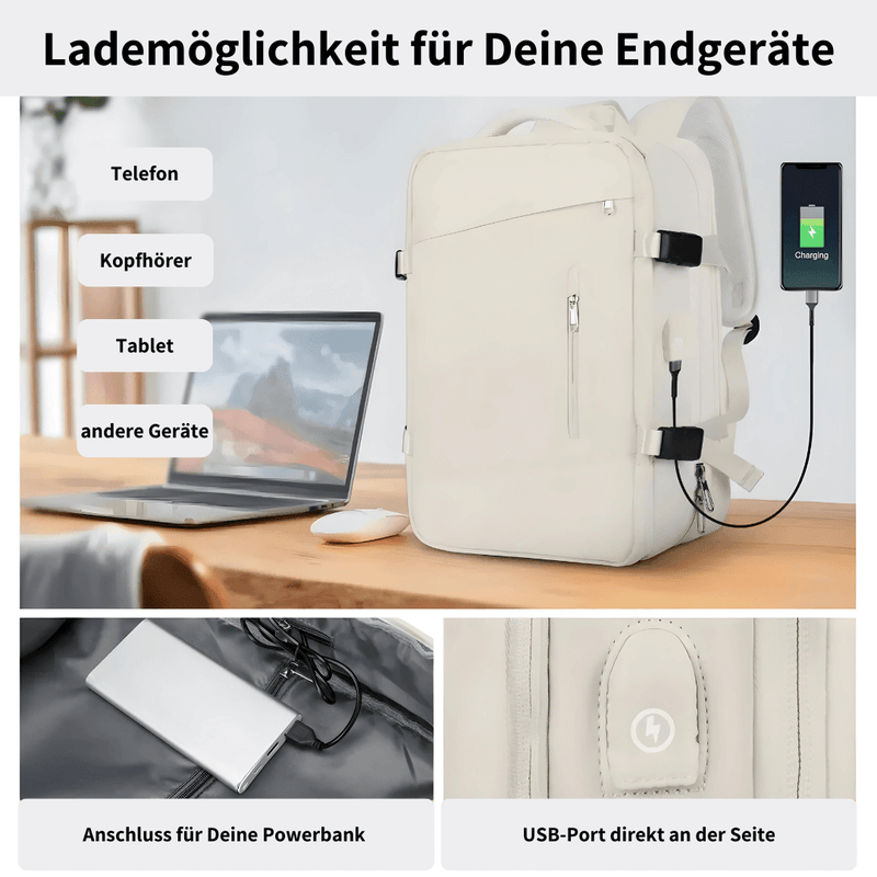 ILIPHY VoyagePack Pro - Erweiterbarer Rucksack für mehr Stauraum auf Reisen