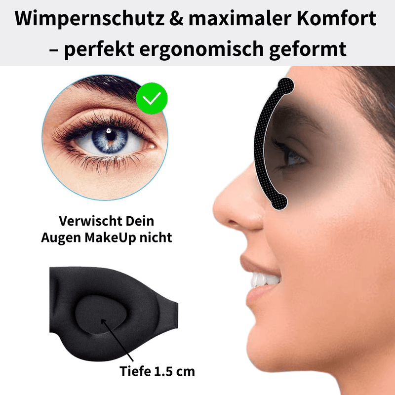 ILIPHY Lunara - Optimierte Premium Schlafmaske für maximalen Schlafkomfort